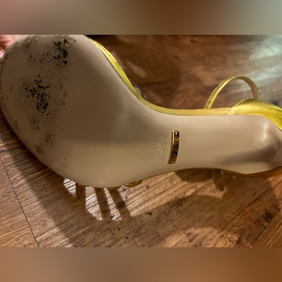Gucci Metallic Gold Evening Stiletto Strap Sanda Sz 37.5 - Picture 3 of 8